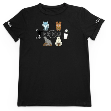 Kids Communication Fidget-T- Communication Clothing with built-in pop fidgets X My Best Interest| Black