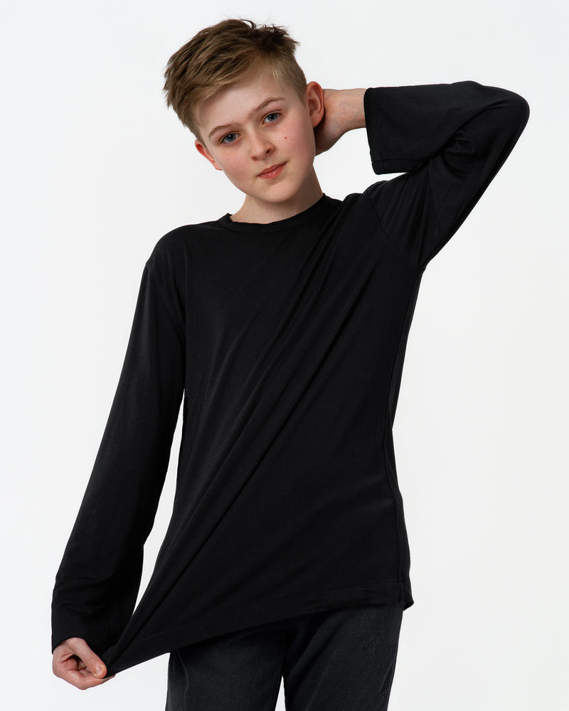 Kids Fidget-T – Long Sleeve- Black