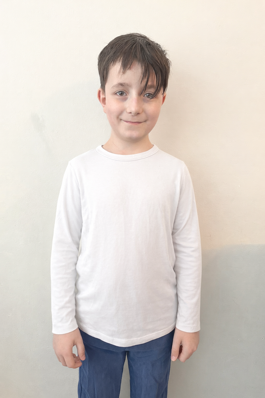 Kids Fidget-T – Long Sleeve- White