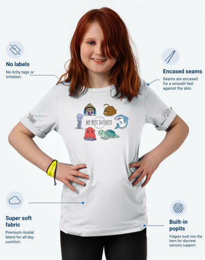 Kids Communication Fidget-T -Short Sleeve- Sea Creatures