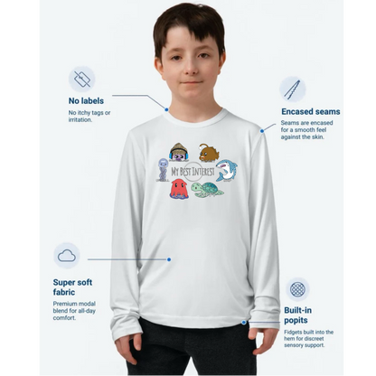 Kids Communication Fidget-T-Long Sleeve- Sea Creatures (Body Print)