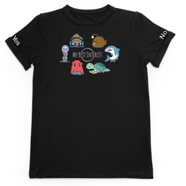 Kids Communication Fidget-T- Communication Clothing with built-in pop fidgets X My Best Interest| Black