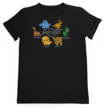 Kids Communication Fidget-T- Communication Clothing with built-in pop fidgets X My Best Interest| Black